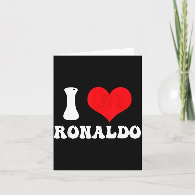 I Heart Ronaldos First Name Groovy D Valentines  Kort (Framsida)
