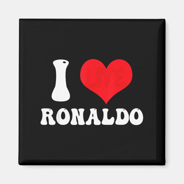 I Heart Ronaldos First Name Groovy D Valentines  Magnet (Framsidan)