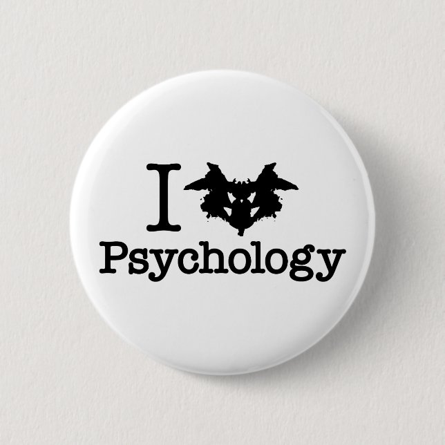 I Heart (Rorschach Inkblot) - psykologi Knapp (Framsida)