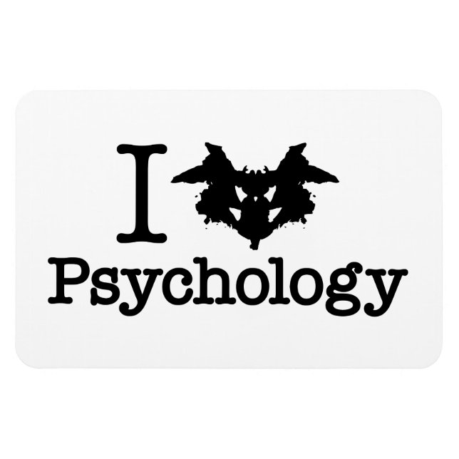 I Heart (Rorschach Inkblot) - psykologi Magnet (Horisontell)