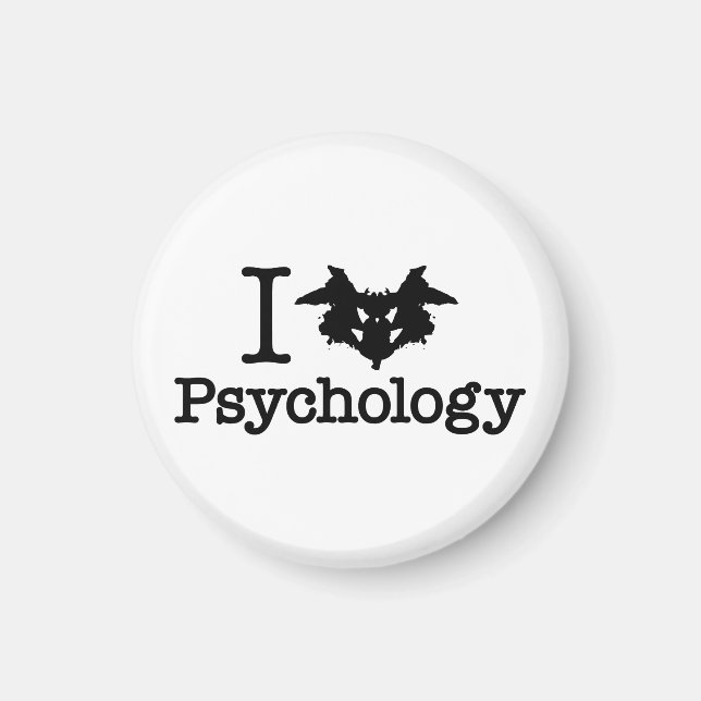 I Heart (Rorschach Inkblot) - psykologi Magnet (Framsidan)