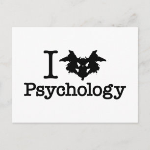I Heart (Rorschach Inkblot) - psykologi Vykort