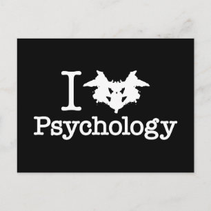 I Heart (Rorschach Inkblot) - psykologi Vykort