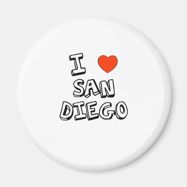 I Heart San Diego Magnet (Framsidan)