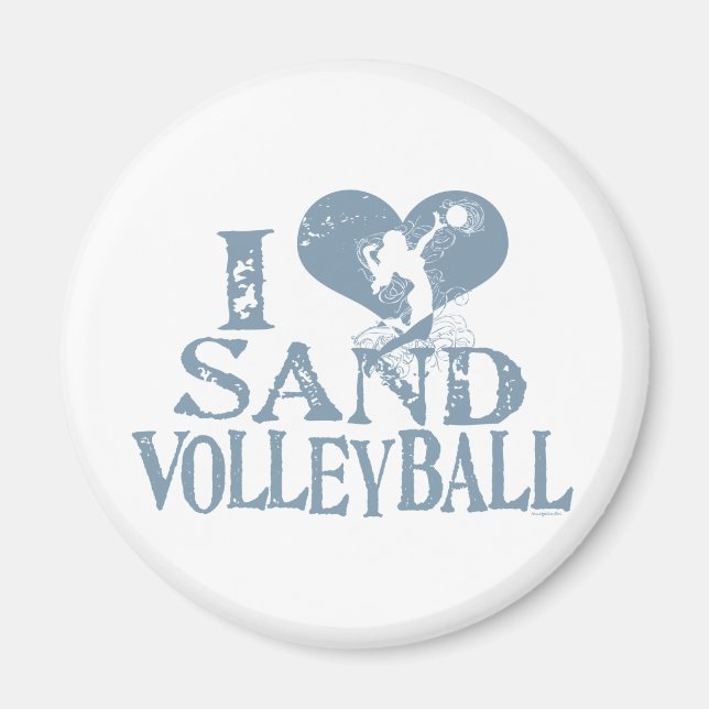 I Heart Sand Volleyball Magnet (Framsidan)