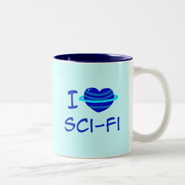 I Heart Sci-Fi Två-Tonad Mugg (Höger)