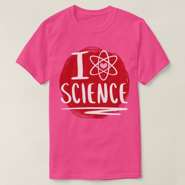 I Heart Science Cute Science Atom Heart 1 T Shirt (Design framsida)