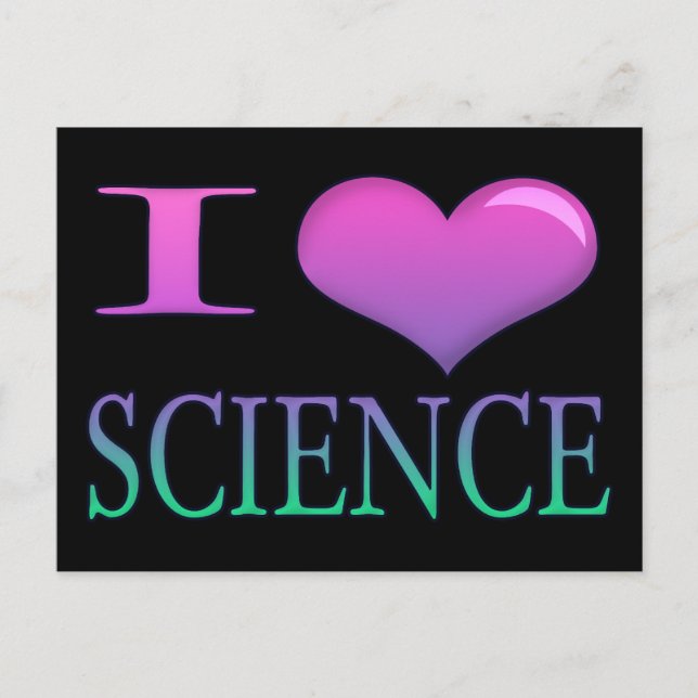 I Heart Science Vykort (Framsida)