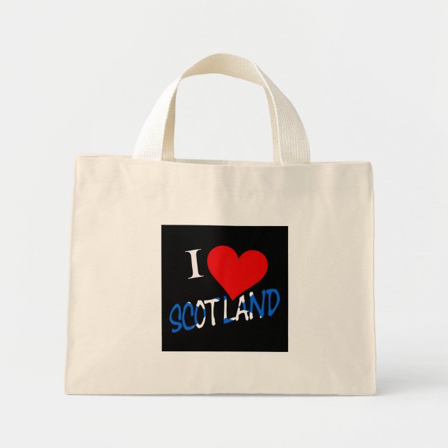 I Heart Scotland overlay Mini Tygkasse (Framsidan)