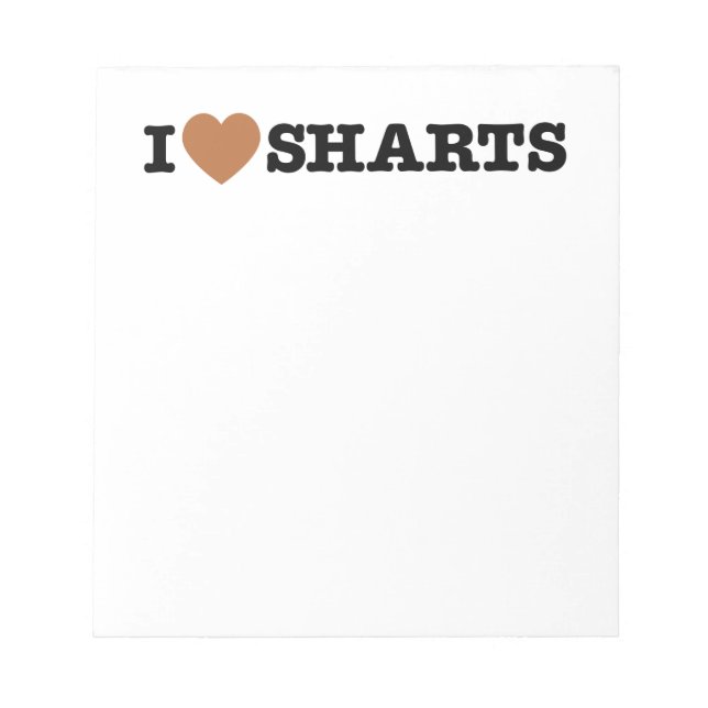 I Heart Sharts Anteckningsblock (Framsida)