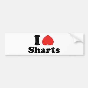I Heart Sharts Bildekal