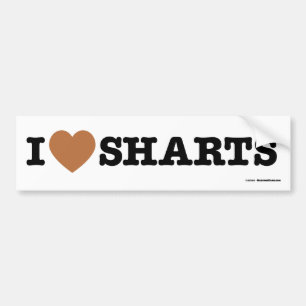 I Heart Sharts Bildekal