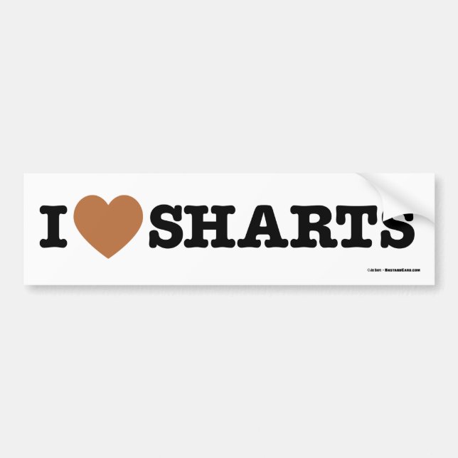 I Heart Sharts Bildekal (Framsidan)
