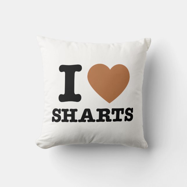 I Heart Sharts Funny Graphic Kudde (Framsida)