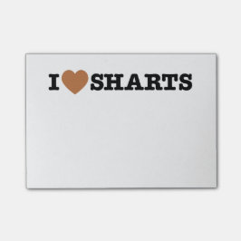 I Heart Sharts Funny Graphic Post-it Block