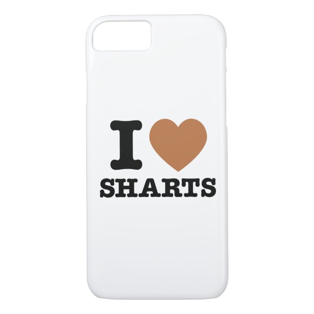 I Heart Sharts Funny Icon Graphic iPhone 7 Fodral Case-Mate iPhone Skal (Baksida)