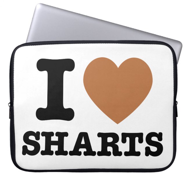 I Heart Sharts Funny Icon Graphic Laptop Fodral (Framsidan)