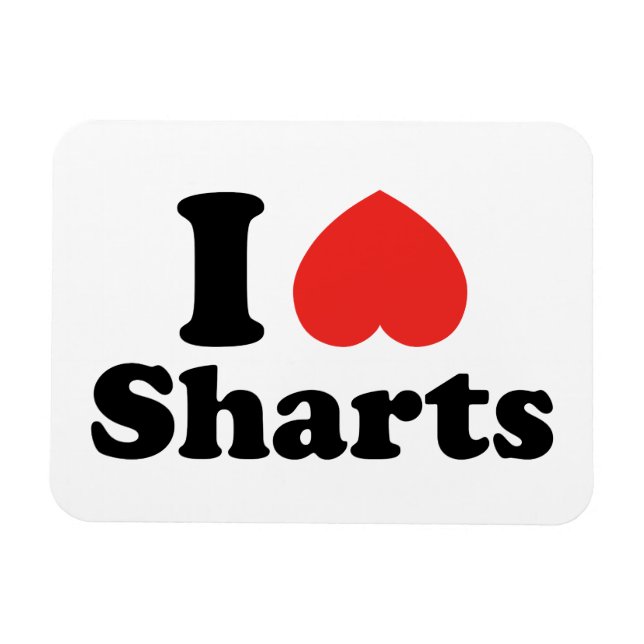 I Heart Sharts Magnet (Horisontell)