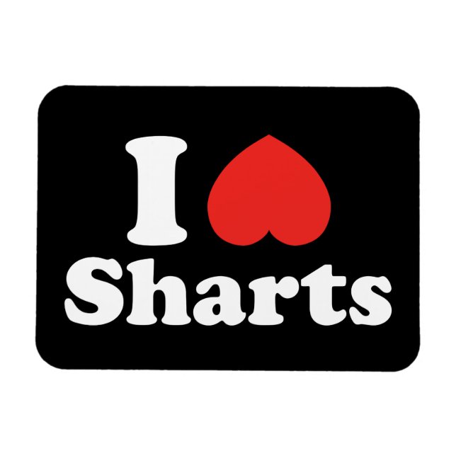 I Heart Sharts Magnet (Horisontell)