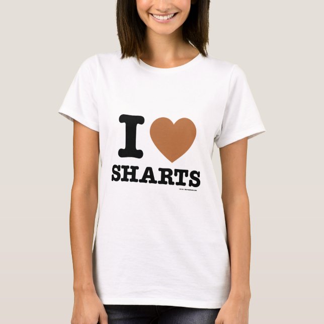 I Heart Sharts Tee Shirt (Framsida)