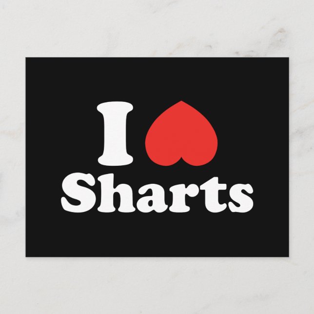 I Heart Sharts Vykort (Framsida)