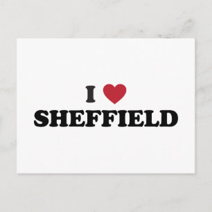 I Heart Sheffield Underbar Britain Vykort