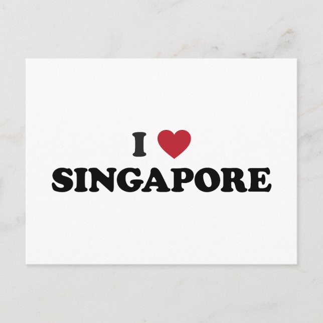 I Heart Singapore Vykort (Framsida)