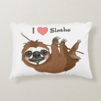 I Heart Sloths Baby djur Prydnadskudde