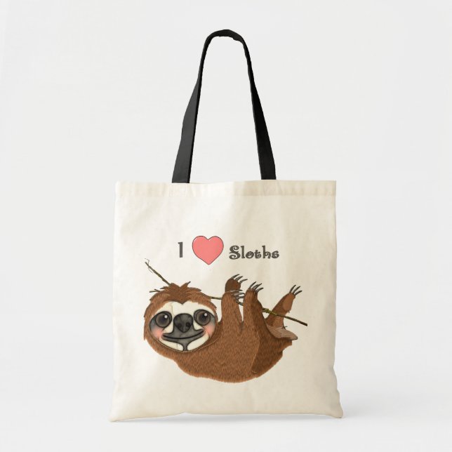 I Heart Sloths Baby djur Tygkasse (Framsidan)