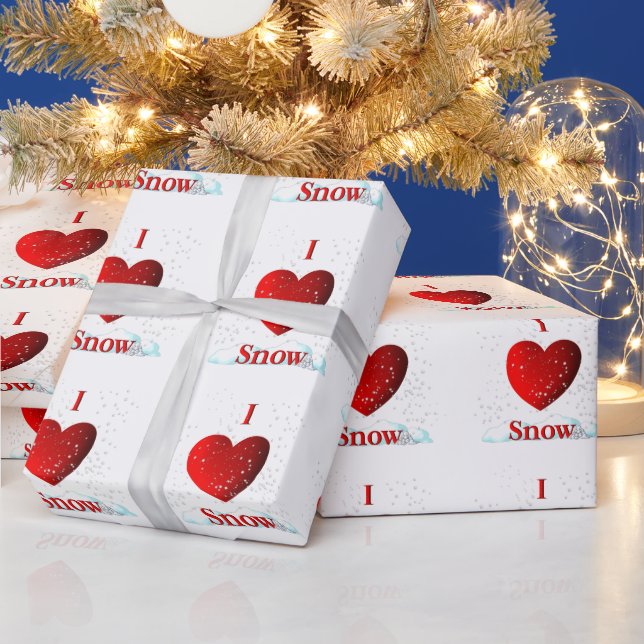 I Heart Snö Presentpapper (Helgdagar)