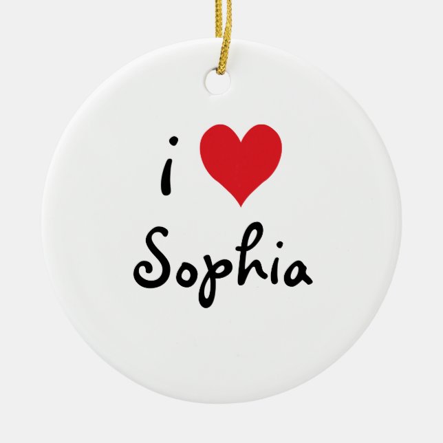 i Heart Sophia Julgransprydnad Keramik (Framsidan)