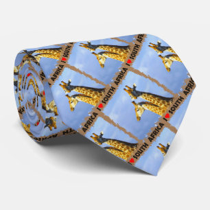 I Heart South Afrika Blå himmel Giraffes Slips