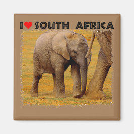 I Heart South Afrika Elephant calf Magnet