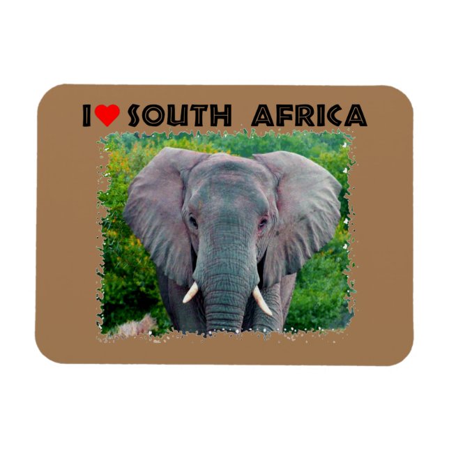I Heart South Afrika, ungtjur elefant Magnet (Horisontell)