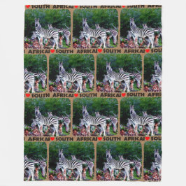 I Heart South Afrika Zebra Aloe Fleecefilt