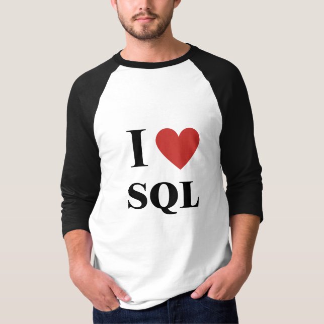 I Heart SQL T Shirt (Framsida)