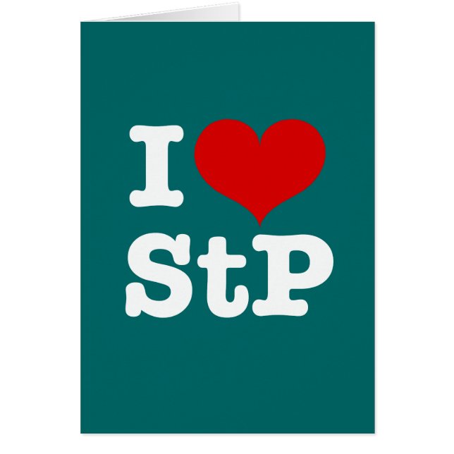 I Heart St. Paul / St. Peter Hälsningskort (Framsidan)