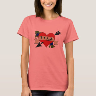 I Heart STAB Dam Ringer Tee Shirt