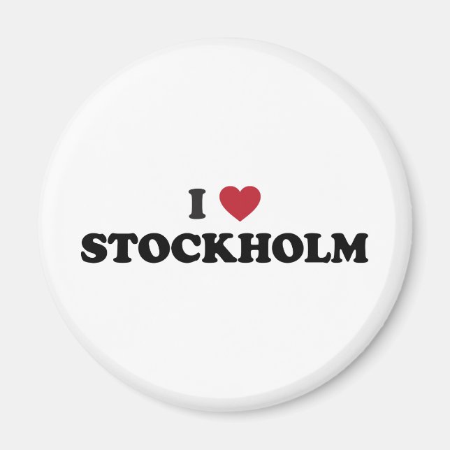 I Heart Stockholm Sverige Magnet (Framsidan)