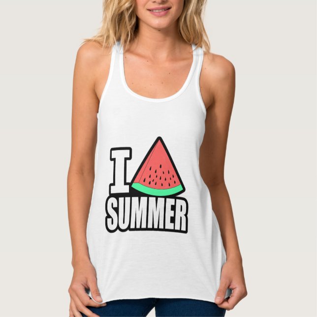I Heart Summer Linne Med Racerback (Framsida)