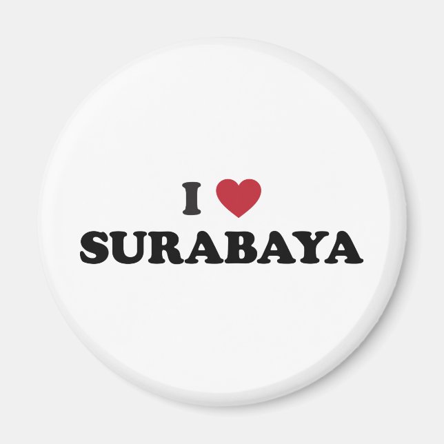 I Heart Surabaya Indonesia Magnet (Framsidan)