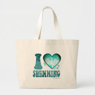I Heart Swimming Jumbo Tygkasse
