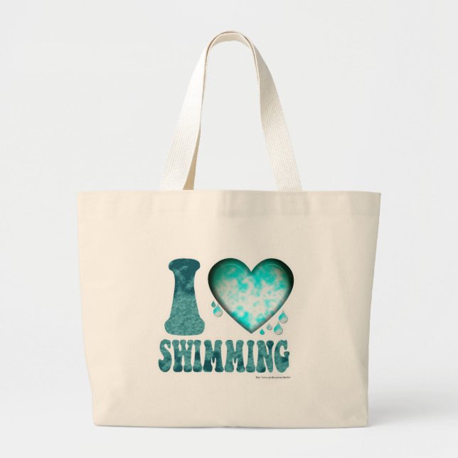 I Heart Swimming Jumbo Tygkasse (Framsidan)