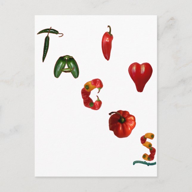 I Heart Tacos Vykort (Framsida)