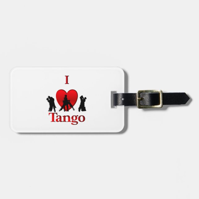 I Heart Tango Bagagebricka (Horisontell Framsida)