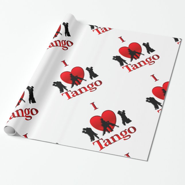 I Heart Tango Presentpapper (Utrullad)