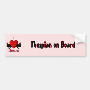 I Heart Theater Bildekal
