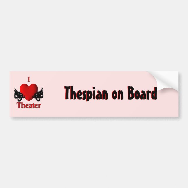 I Heart Theater Bildekal (Framsidan)