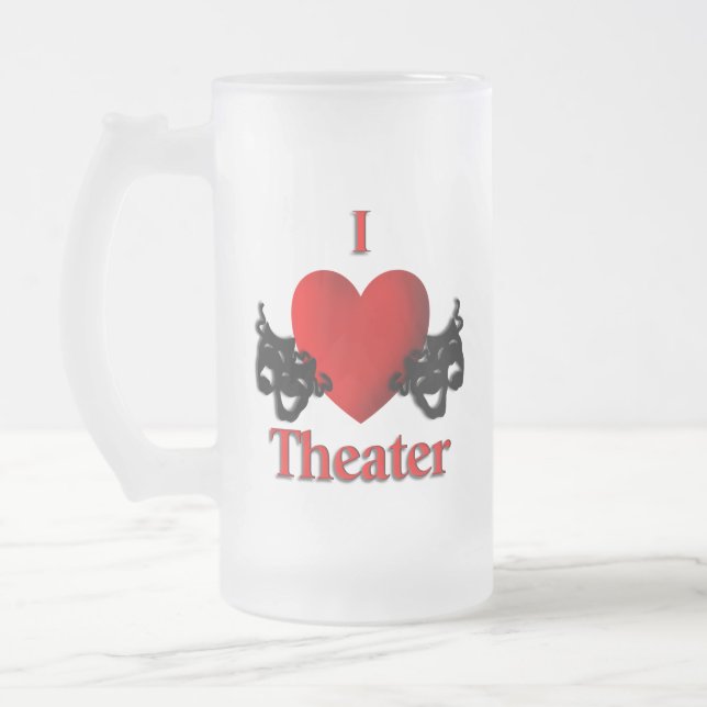 I Heart Theater Frostat Ölglas (Vänster)