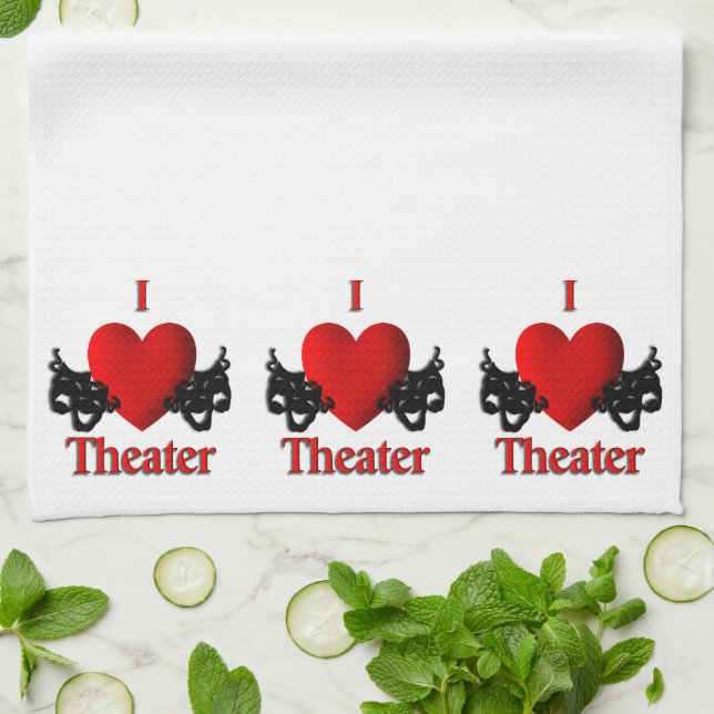 I Heart Theater Kökshandduk (Vikta)